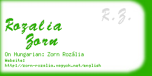 rozalia zorn business card
