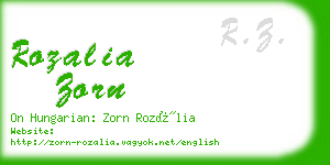 rozalia zorn business card